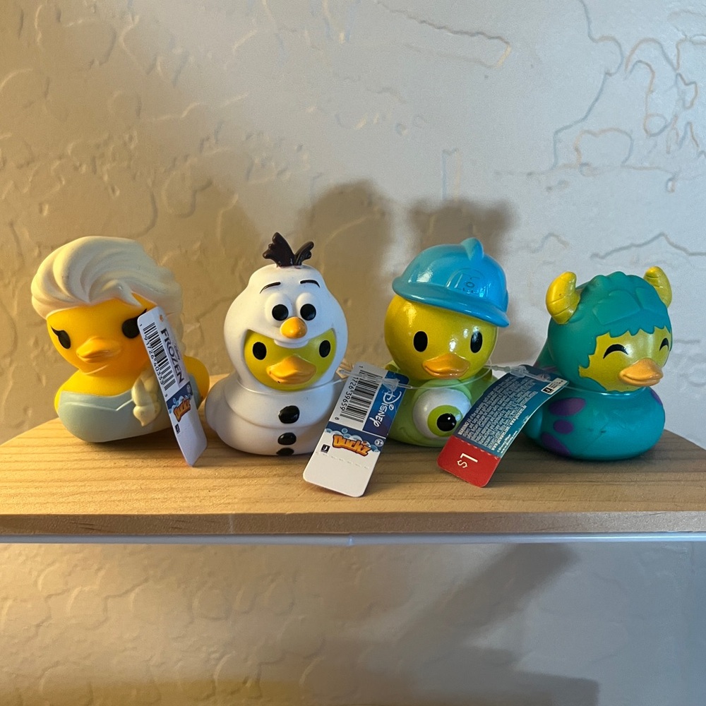 Disney Target Rubber Ducks Monsters Inc Mike Sulley Frozen Elsa Olaf Small NWT